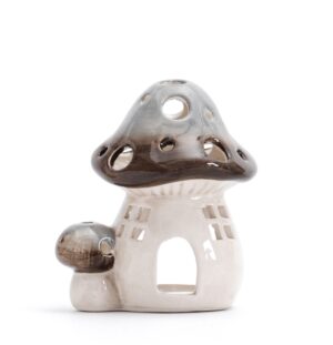 Ceramic Mushroom Tealight Lamp 11.cm