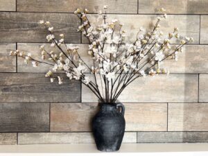 Silk Japanese Cherry Blossom Stem- Cream - Image 4