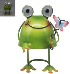 Bright Eyes Frog Solar Garden Light
