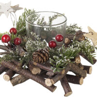 Berry & Twig Candle Holder 12cm