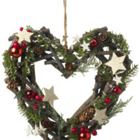 Berry & Twig Heart Wreath 32cm