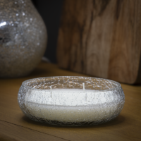 Scented Crackle Glass Wax Bowl 15cm