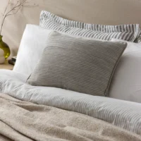 Cove Ribbed Cushion Pebble Grey