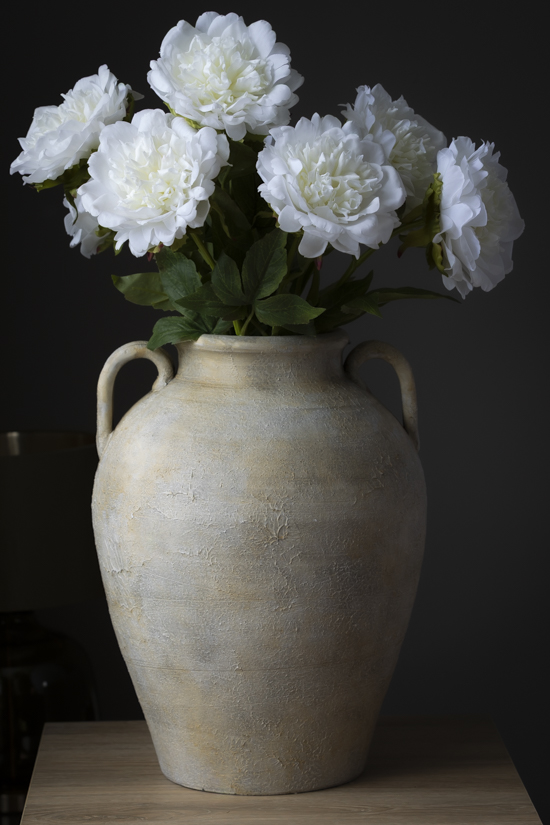 Real Touch Superior Open Peony White