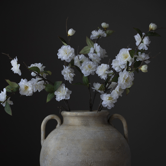 White Cherry Blossom Stem Small