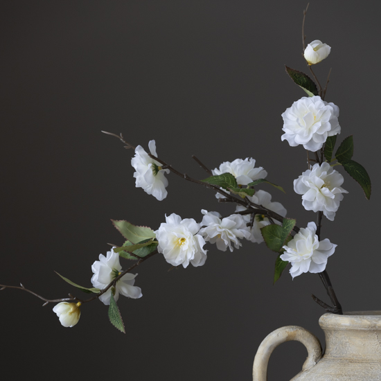 White Cherry Blossom Stem Small