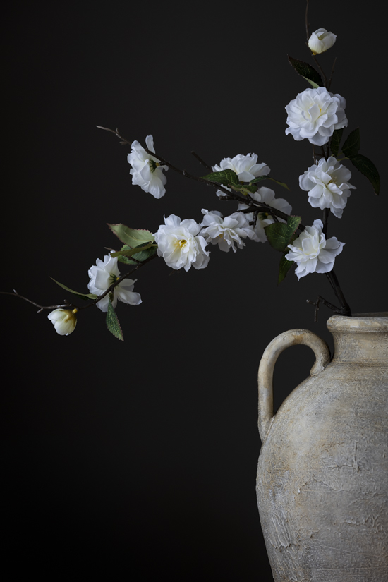 White Cherry Blossom Stem Small