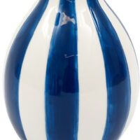 Blue Striped Treadrop Shaped Vase
